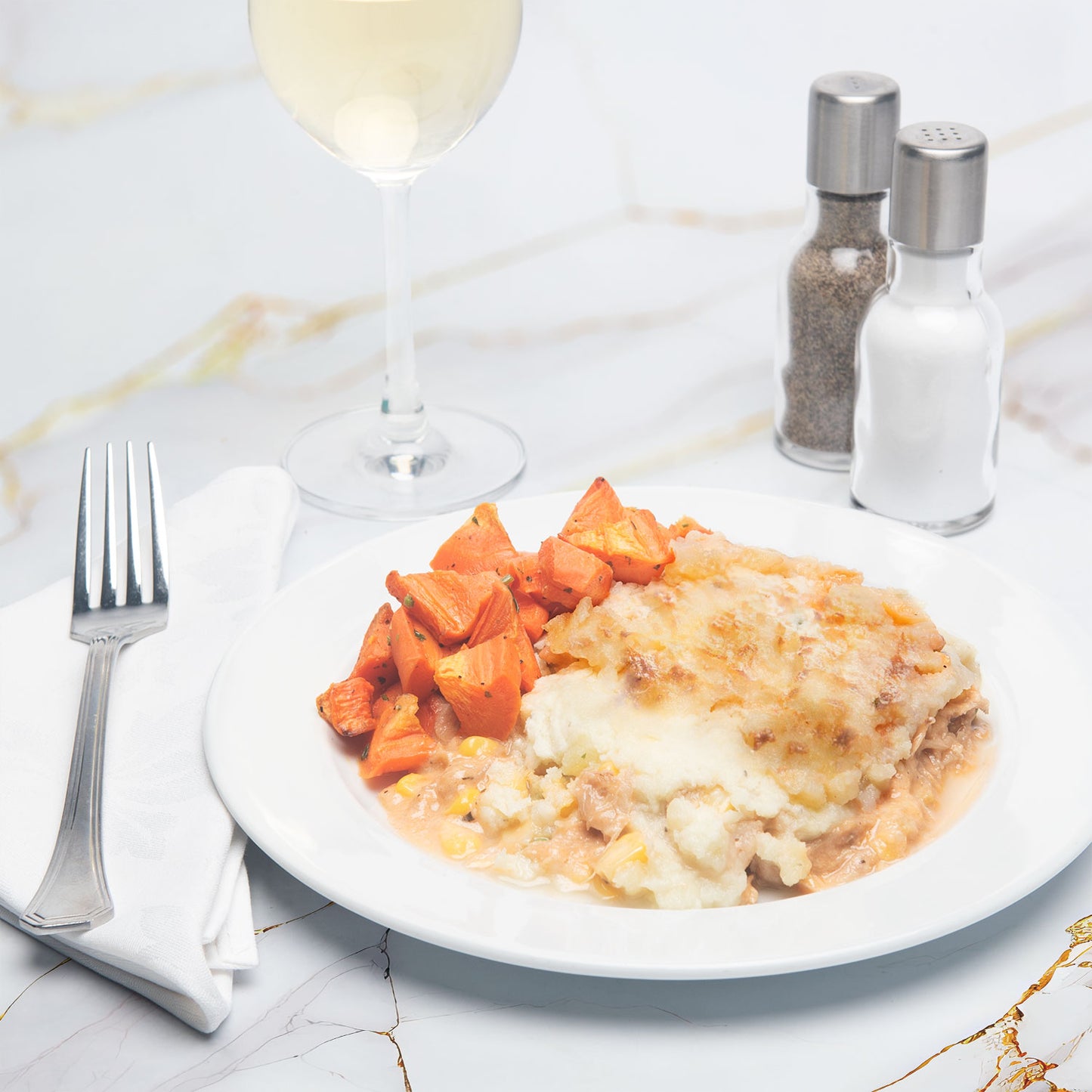 Turkey Shepherd’s Pie with Roasted Carrots