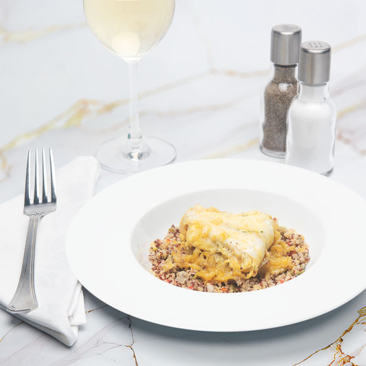 Haddock with Fennel, Onion & Butter Jam, Quinoa Ragout